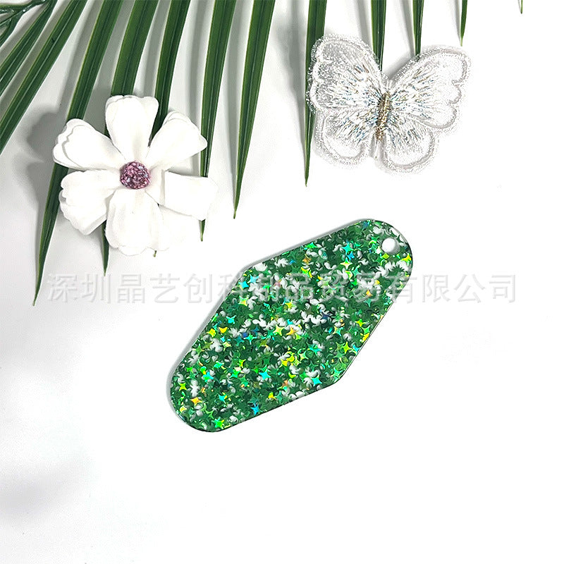 Wholesale 10pcs/pack Star Series Acrylic DIY Hotel Keychain Pendant